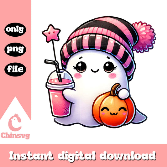 Baby cute ghost halloween vibes png, halloween drawings png