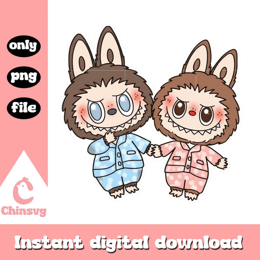 Baby cute labubu clothes design png, labubu dolls png
