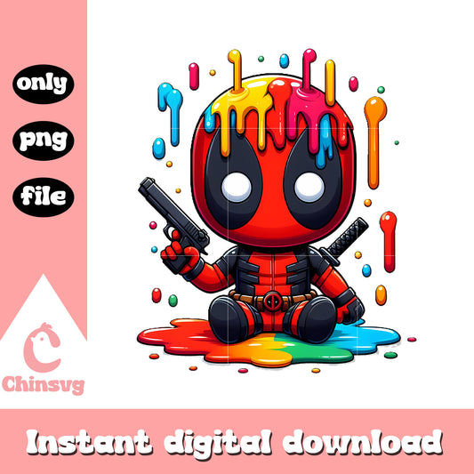 Baby deadpoll character design png, deadpoll movie png