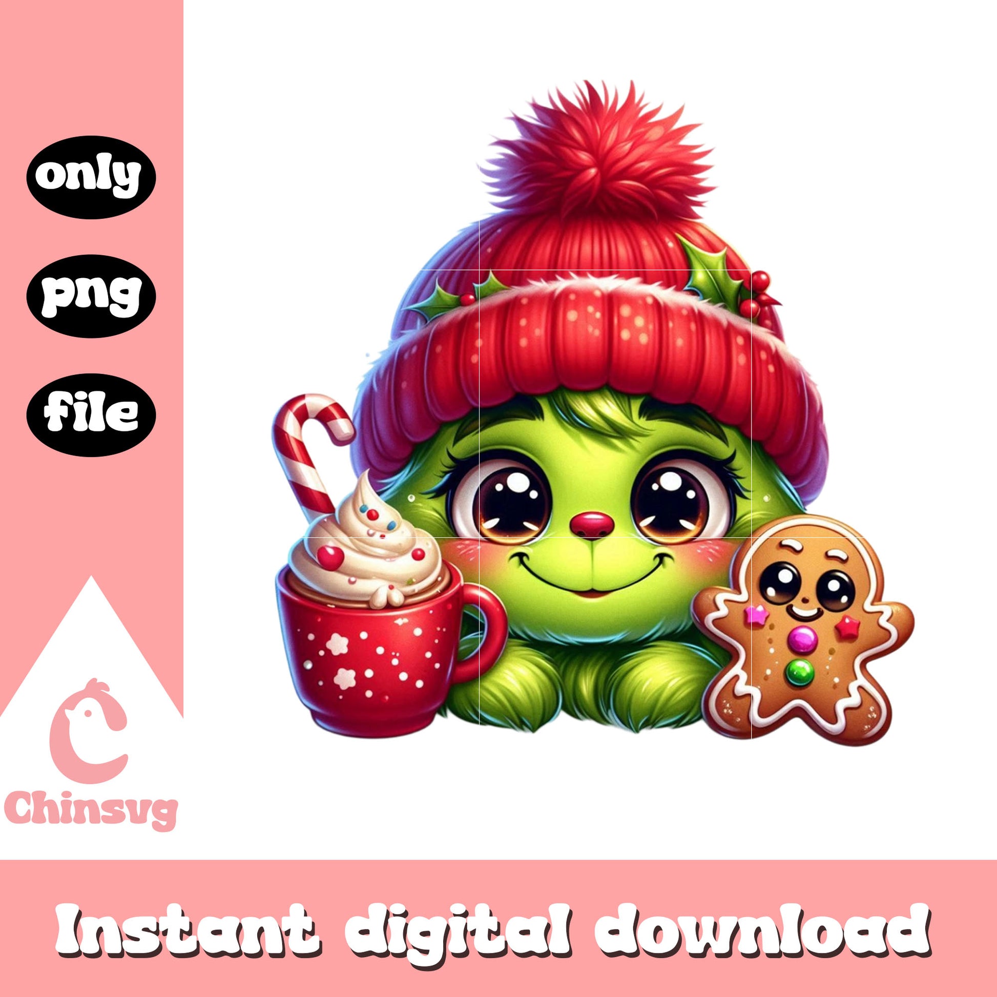 Baby grinch cozy christmas coffee cup png, baby grinch png