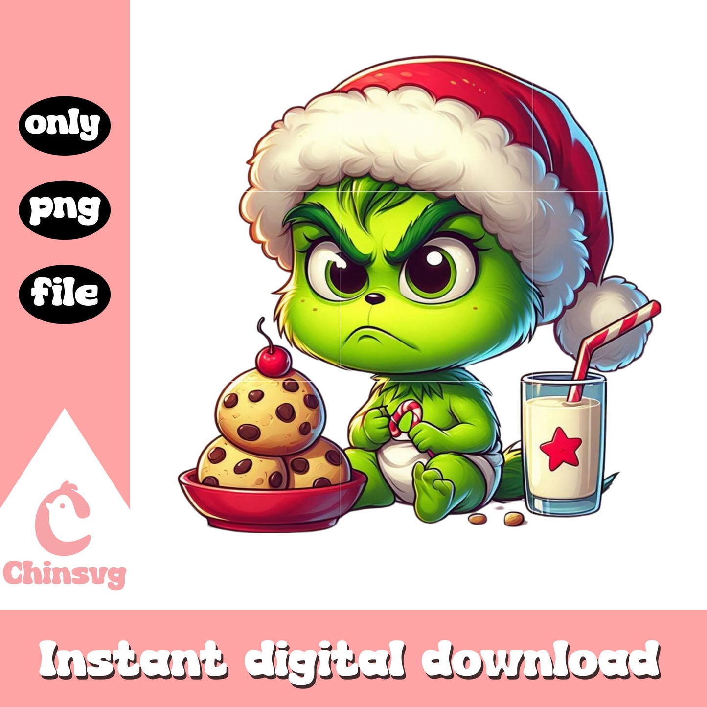Baby grinch on christmas day png, the grinch cast png