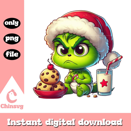 Baby grinch on christmas day png, the grinch cast png