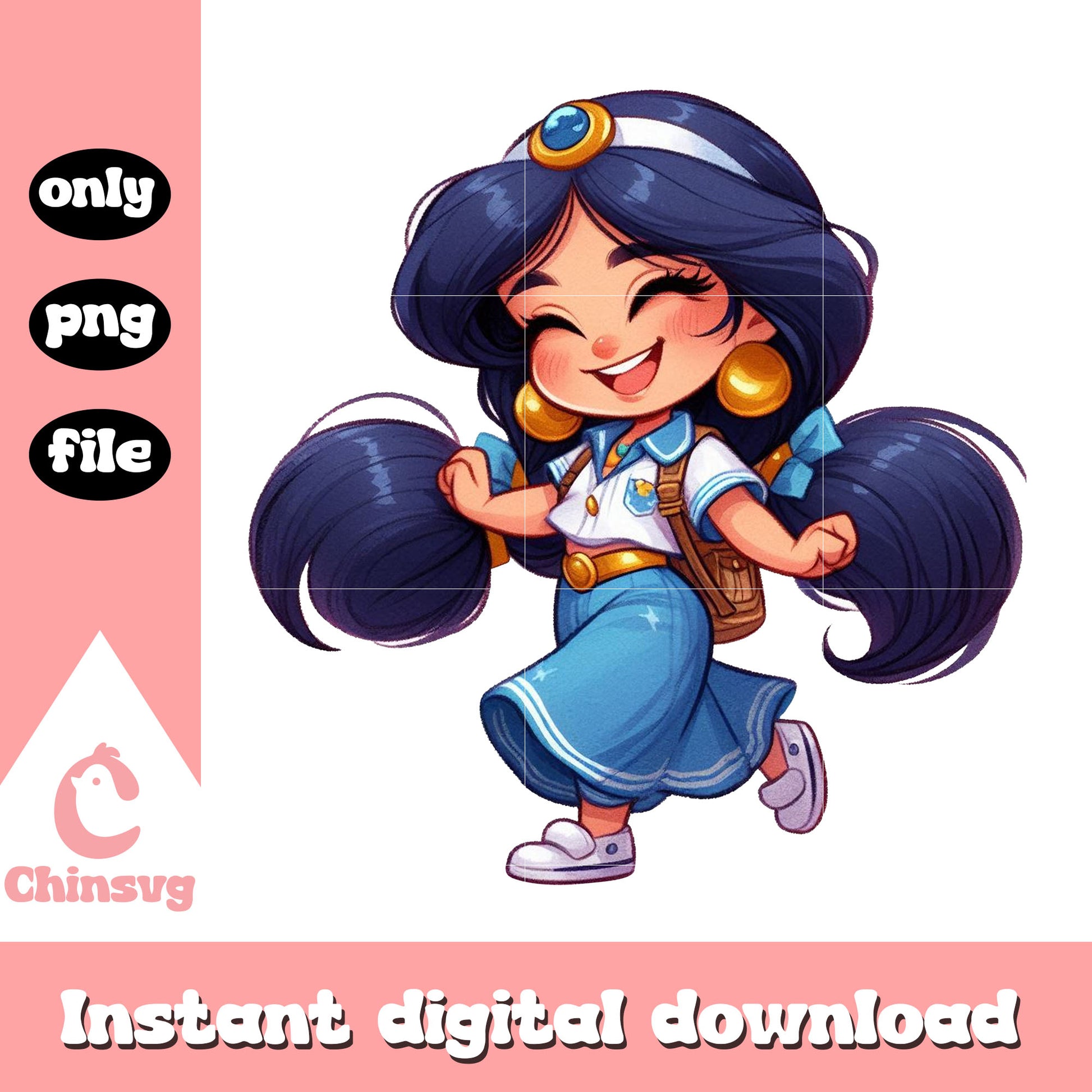 Baby jasmine princess happy go to school png, school shooting png