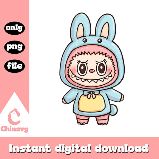 Baby labubu pink clothing png, labubu monster png, labubu clothes png