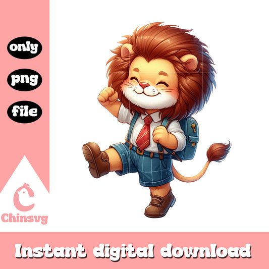 Baby lion back to school png, school spirits season 2 png
