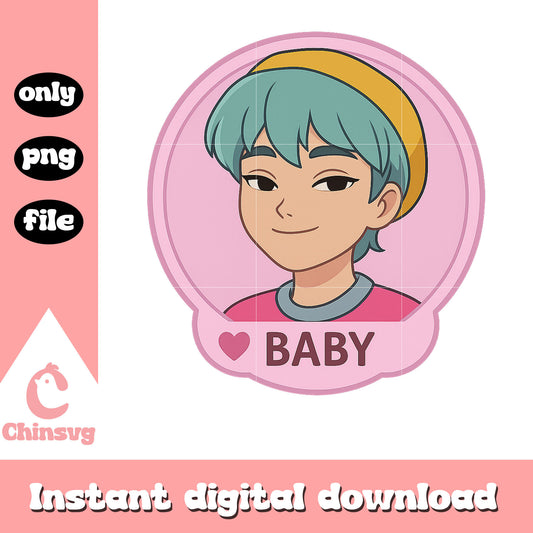 Baby saja character design png, saja boys band png, pop star png