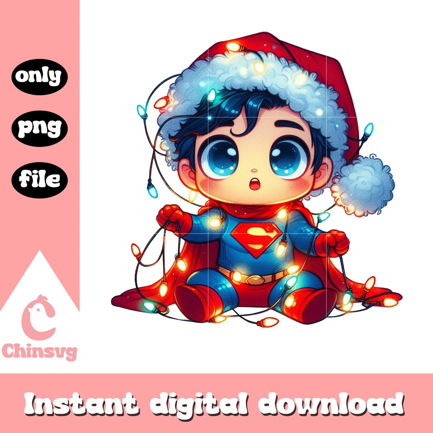 Baby superman santa claus png, christmas light near me png