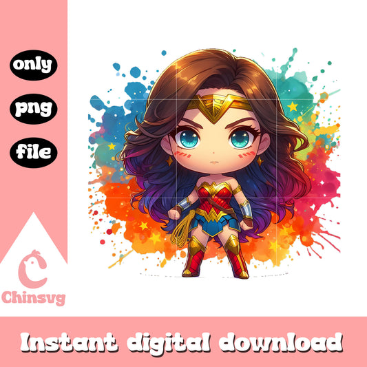 Baby wonder woman colorful design png, the marvel's avengers png