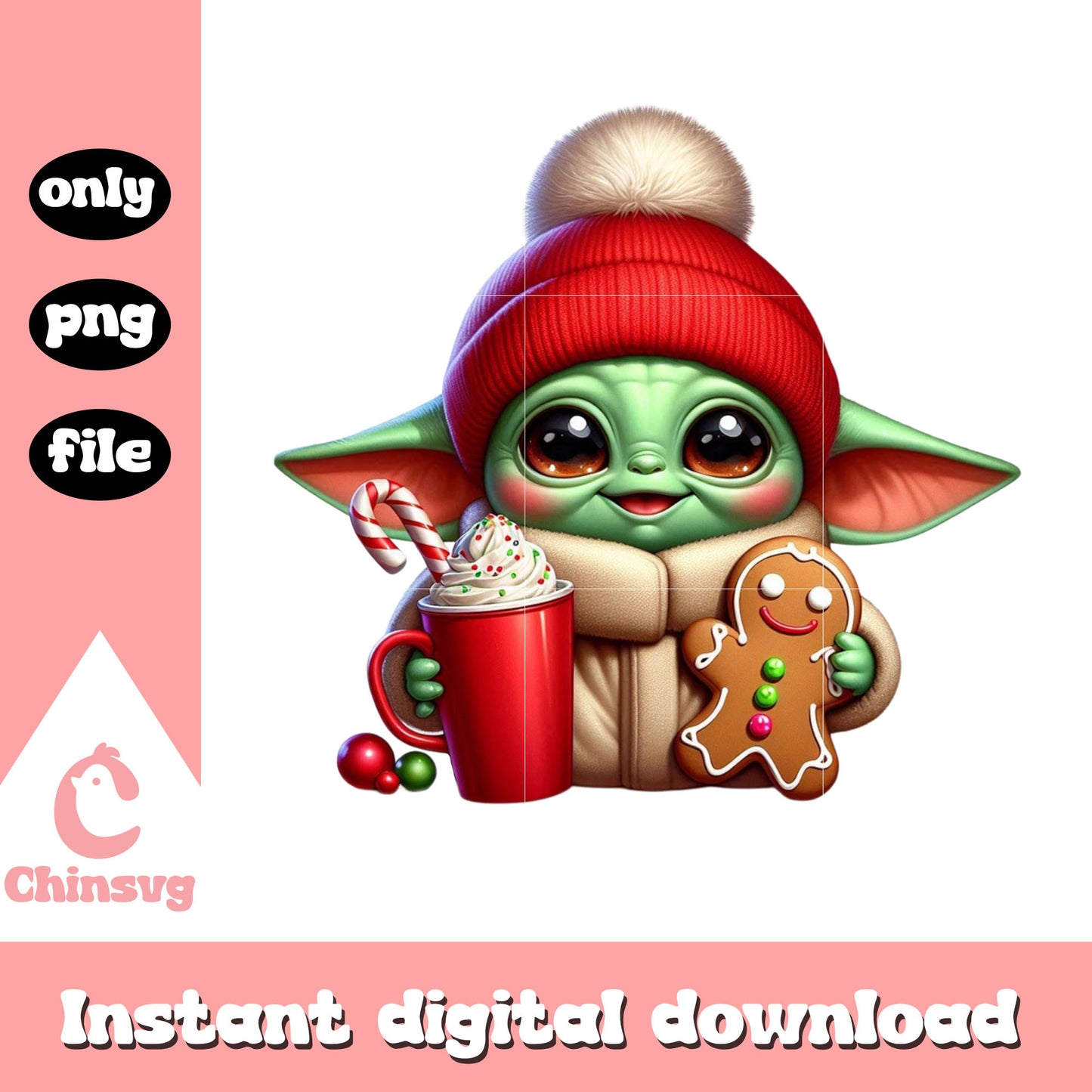 Baby yoda christmas desserts png, christmas cookies png
