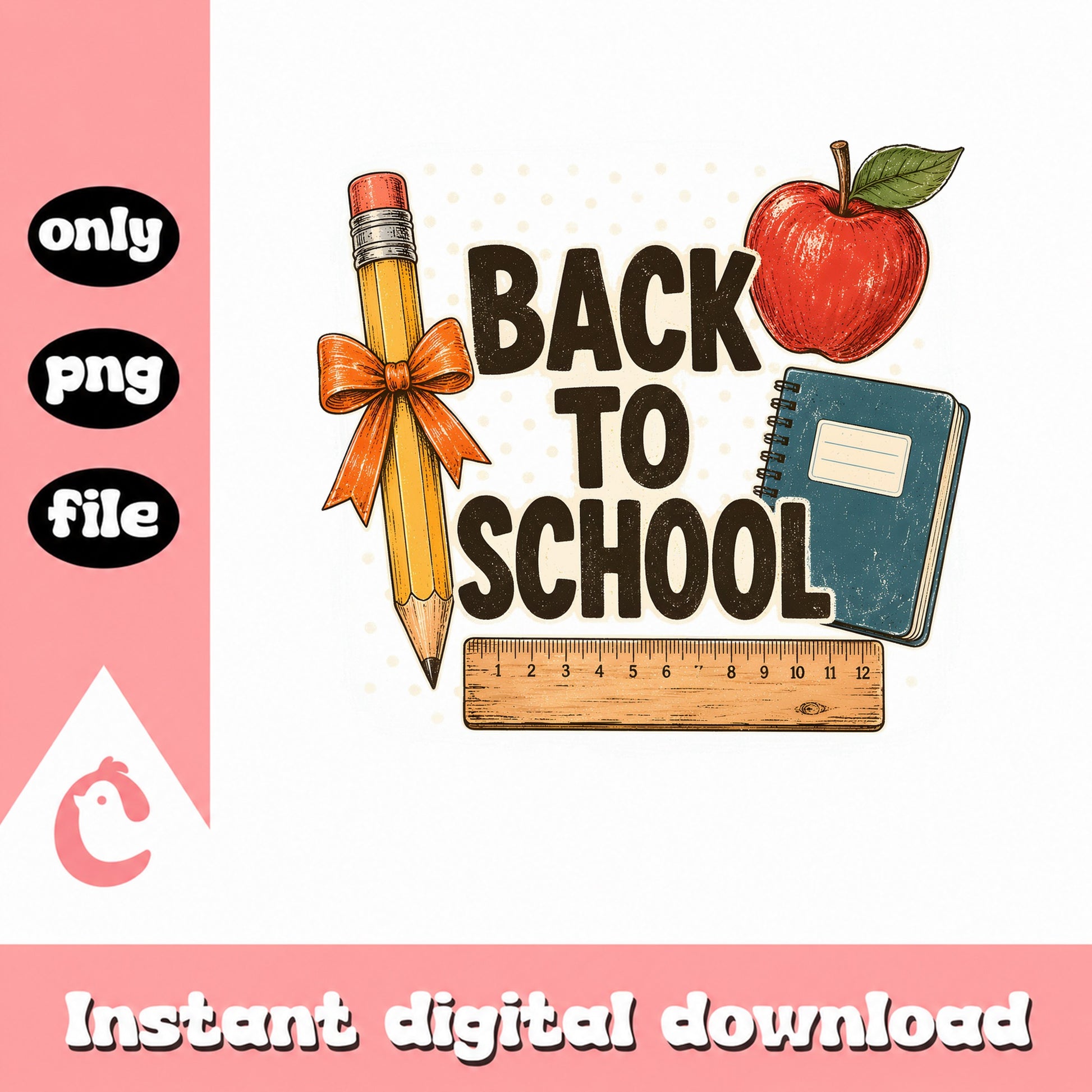 Back To School PNG, Teacher Supplies Clipart, School PNG