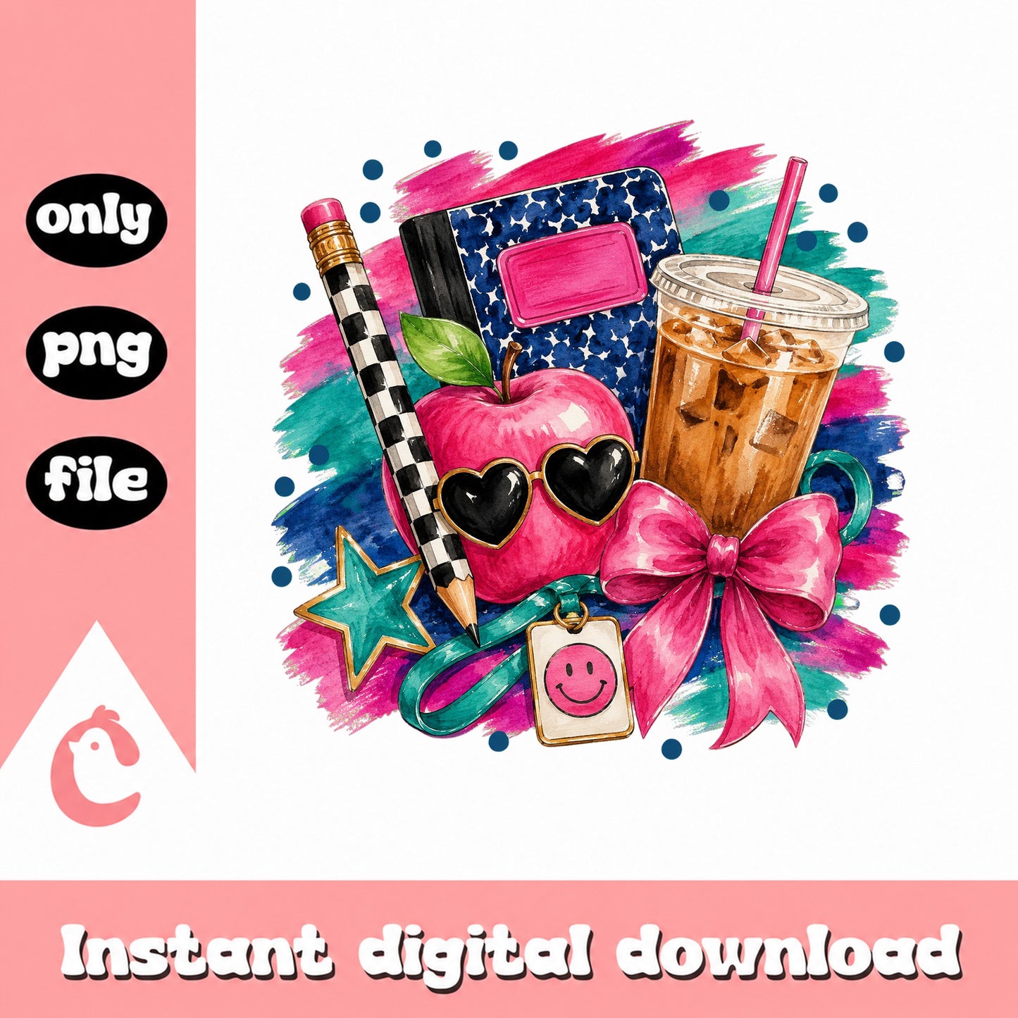 Back To School Supplies PNG, Teacher Clipart, School PNG