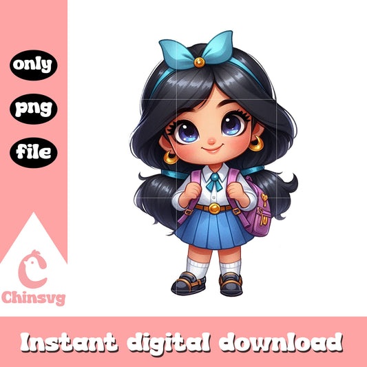 Back to school jasmine outfit png, school uniform png