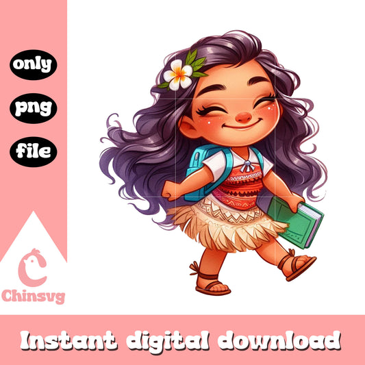 Back to school moana princess png, disney princess png