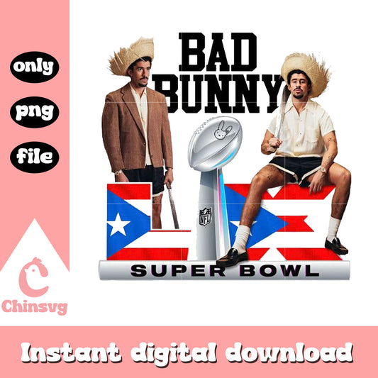 Bad bunny super bowl design png