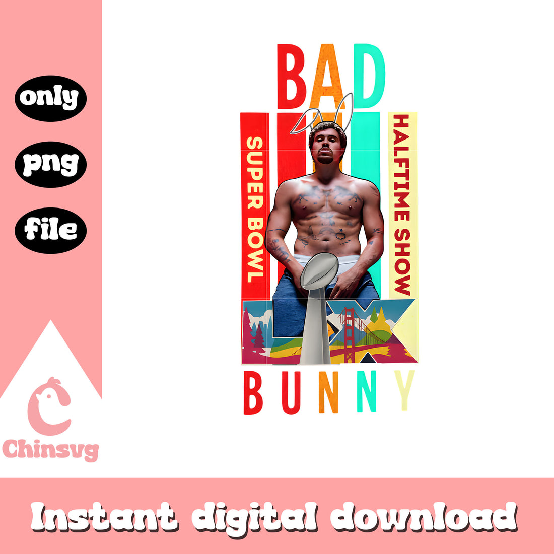 Bad bunny halftime show png, bad bunny super bowl png – Chinsvg