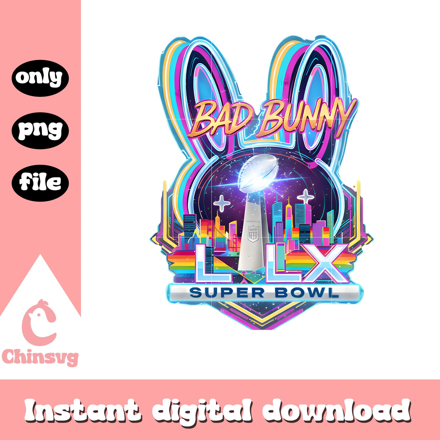 Bad bunny siuper bowl lx logo design png, baad bunny net worth png