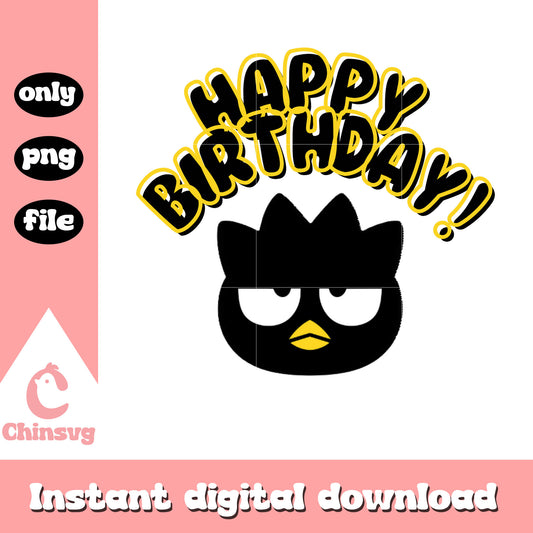 Badtz maru happy birthday png, birthday png, sanrio character png