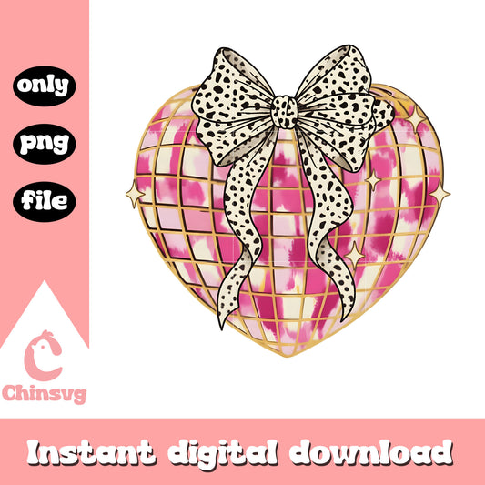 Ball heart bow valentine png, heart valentine's day​​ png