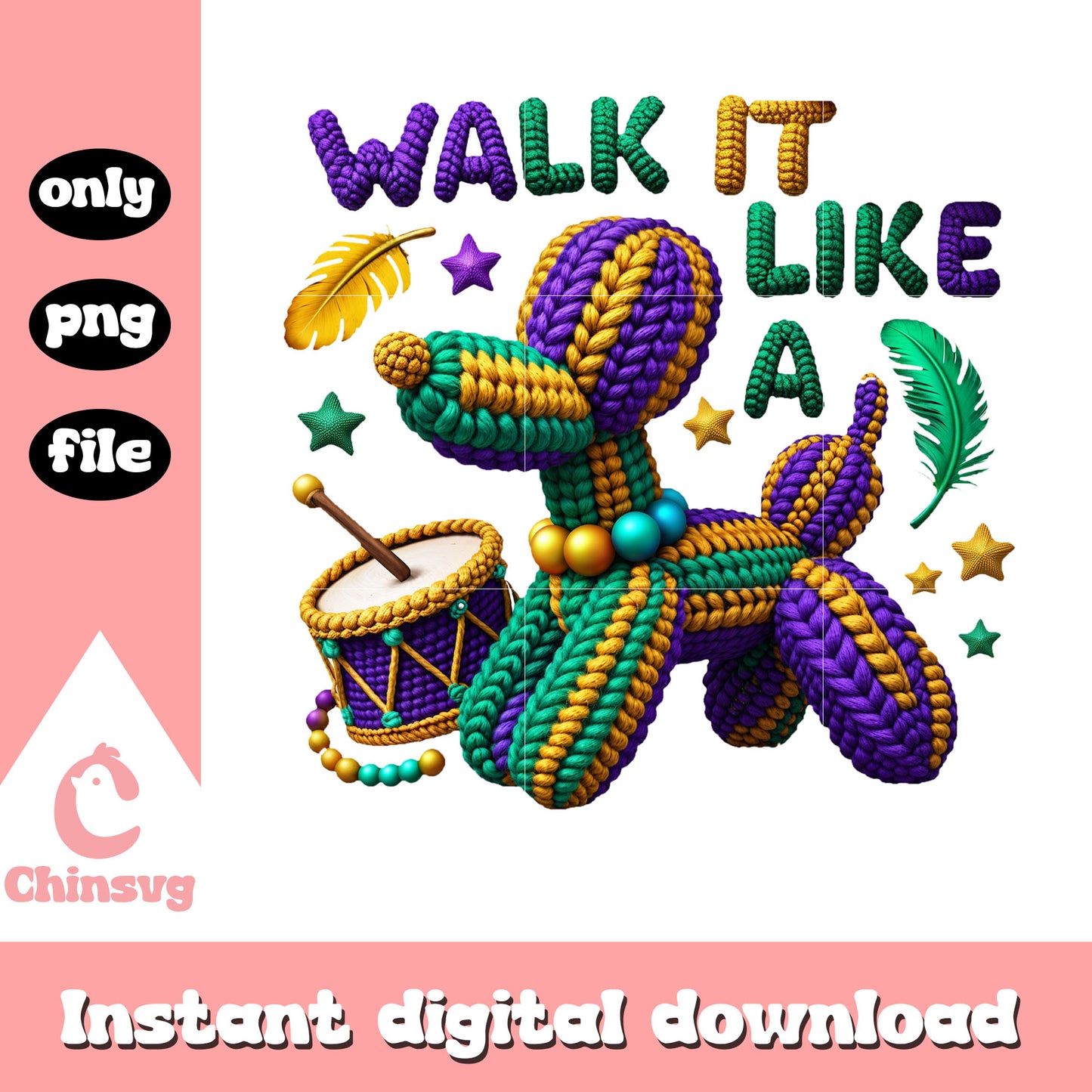 Balloon dog mardi gras png, mardi gras louisiana​​​​​​​​ png