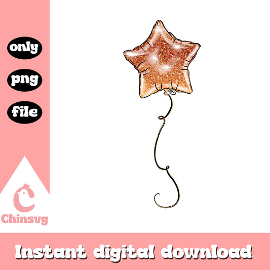 Balloon star shape fly png, Balloon star png, star balloon clipart png