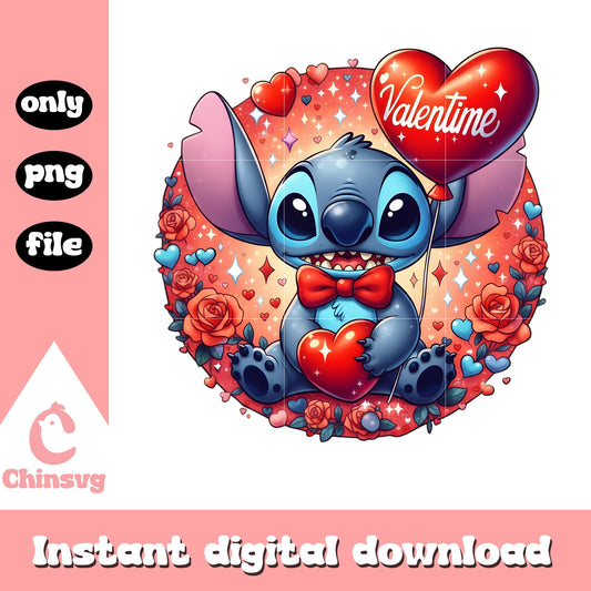 Balls stitch cool valentine png, valentines day stitch​​​​ png