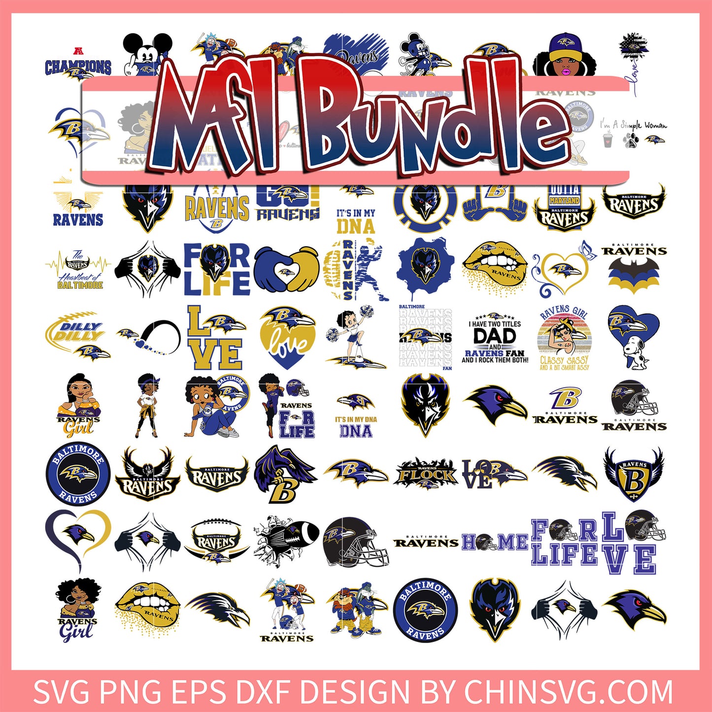 Baltimore Ravens logo bundle svg, nfl mock draft 2025 svg