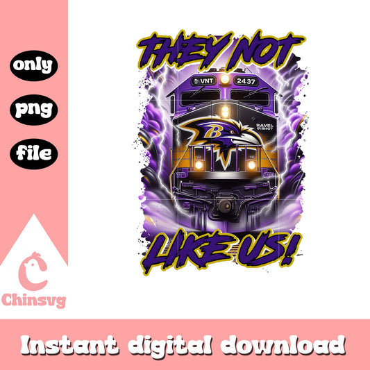 Baltimore Ravens they not like us png, nfl team png