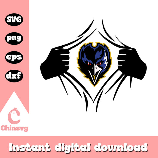Baltimore ravens bird design svg, america football svg
