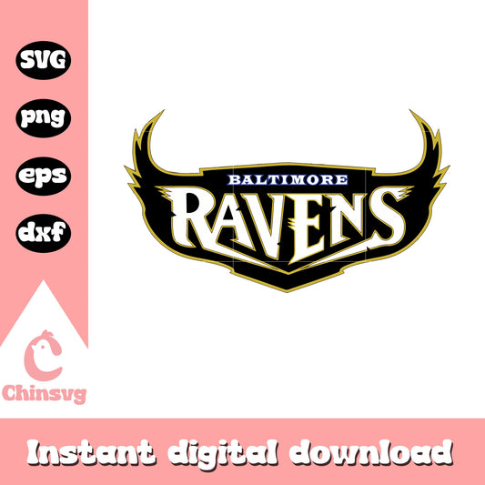 Baltimore ravens embroidery logo svg, football team svg