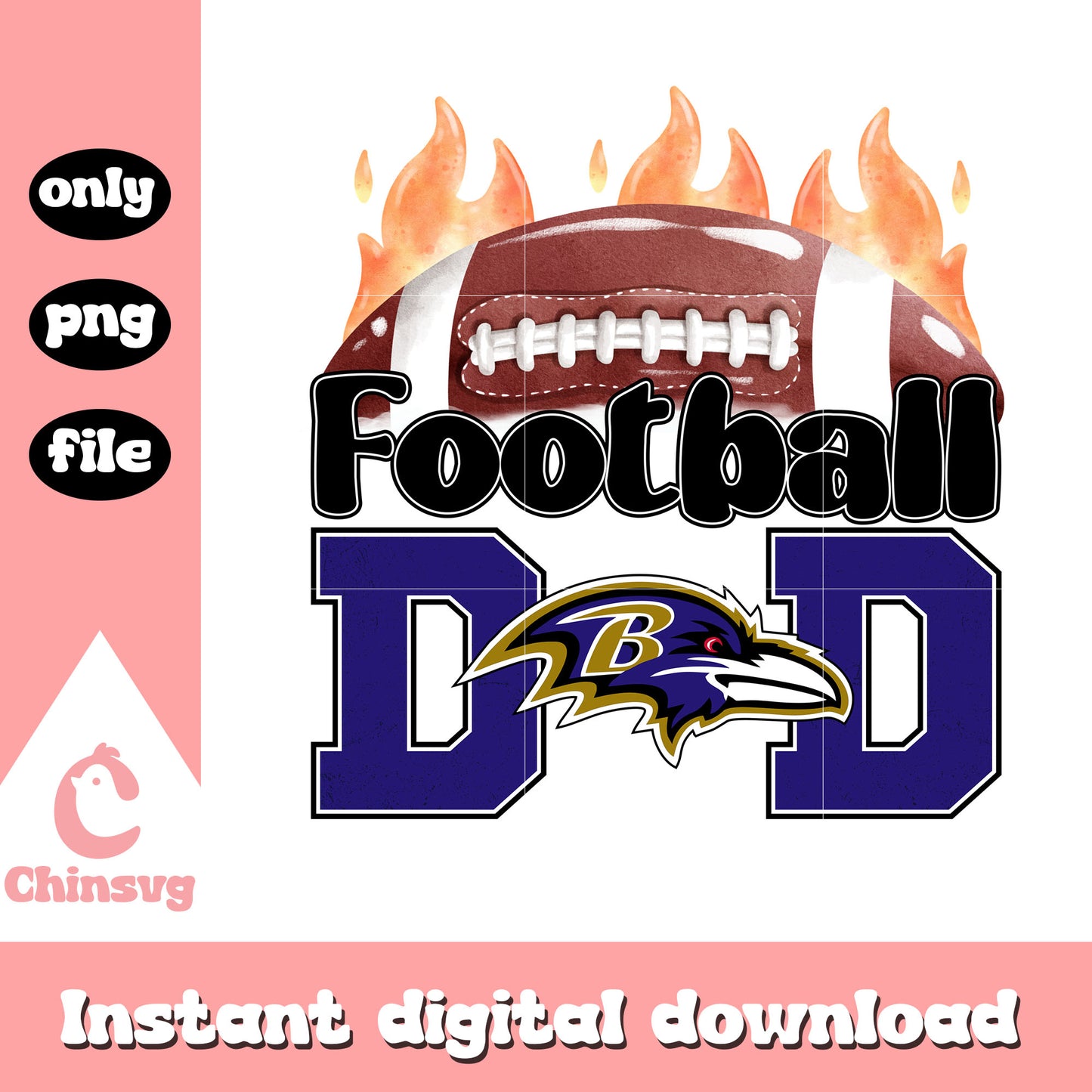Baltimore ravens football dad png, ravens logo​​​​​​​​​​​​​​​ png