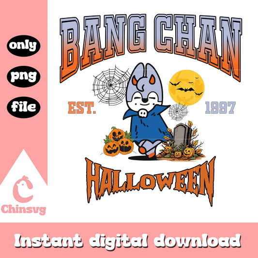 Bang chan happy halloween day png, halloween spirit png, cartoon casts png