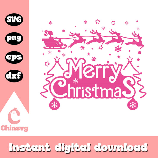Barbie merry christmas svg, barbie svg, christmas day svg