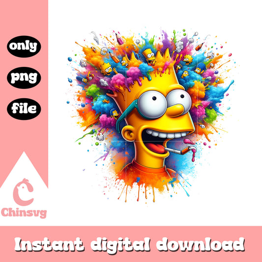 Bard cartoon character design png, simpson movie png