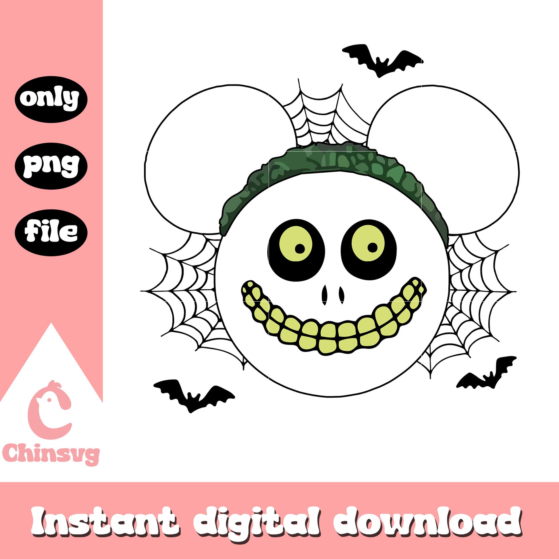 Barrel face mickey ear png, nightmare before christmas clipart png