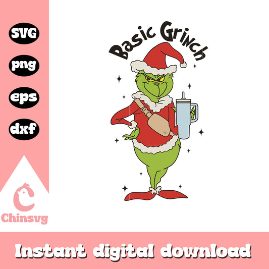 Basic grinch retro christmas svg, santa the grinch​ svg
