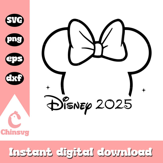Basic minnie head 2025 design png, disney png, minnie mouse png