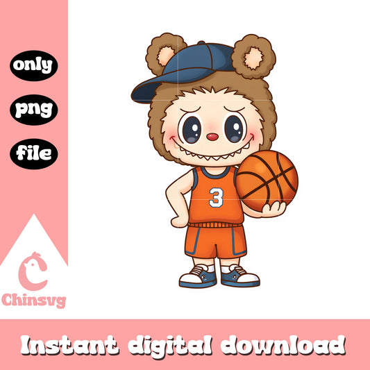 Basketball player labubu clothes design png, labubu dolls png