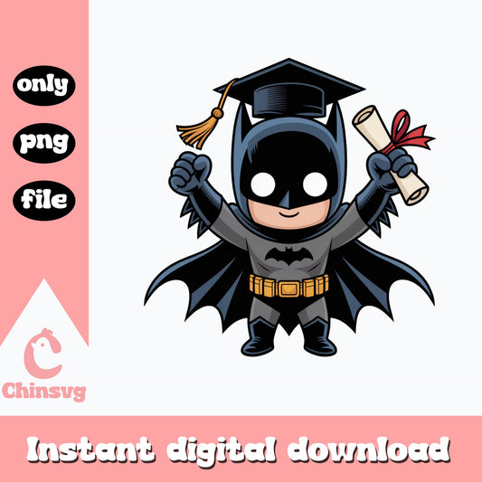Batman Graduation PNG, Superhero Grad Clipart, Graduate PNG