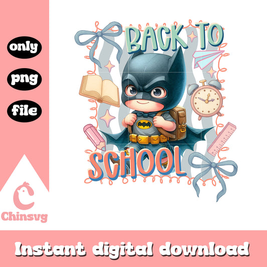 Batman back to school coquette design png, batman mavel art png