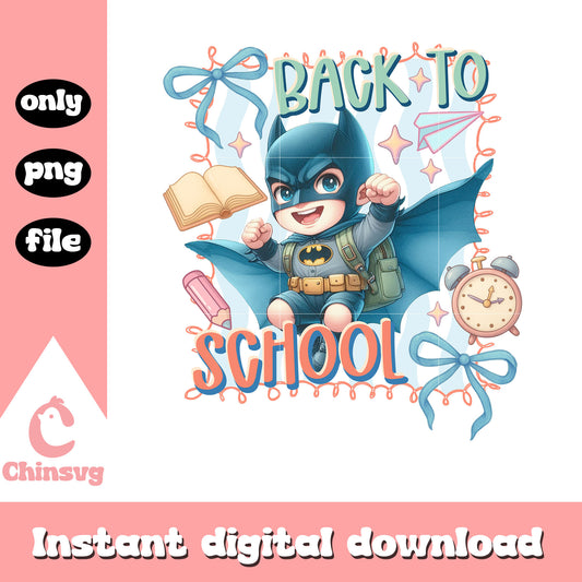 Batman back to school coquette png, batman mavel clipart png
