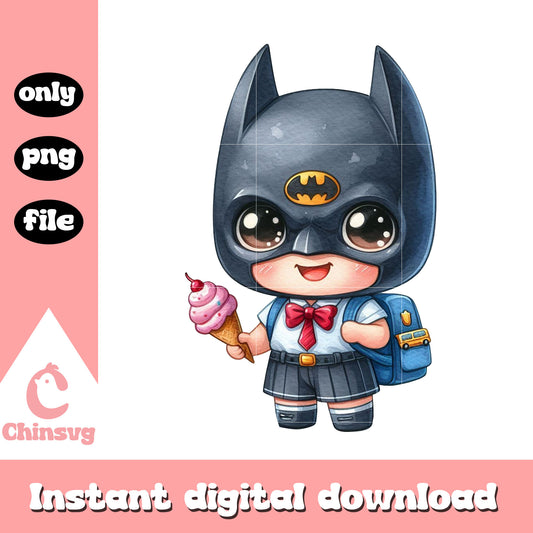 Batman back to school png, marvel characters png
