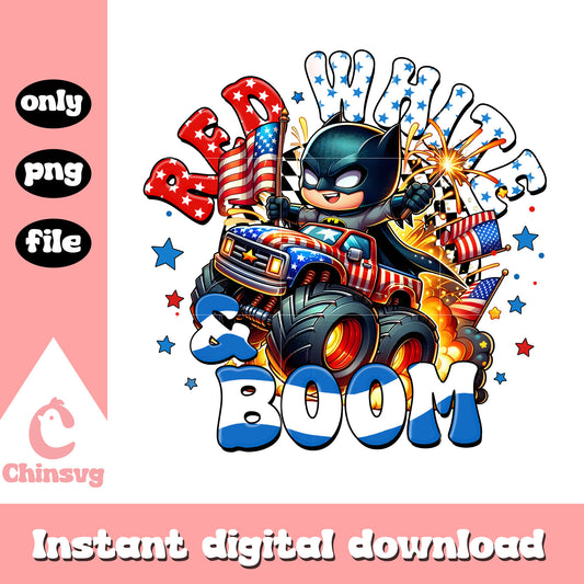 Batman chibi happy usa day png, batman chibi patriotic png