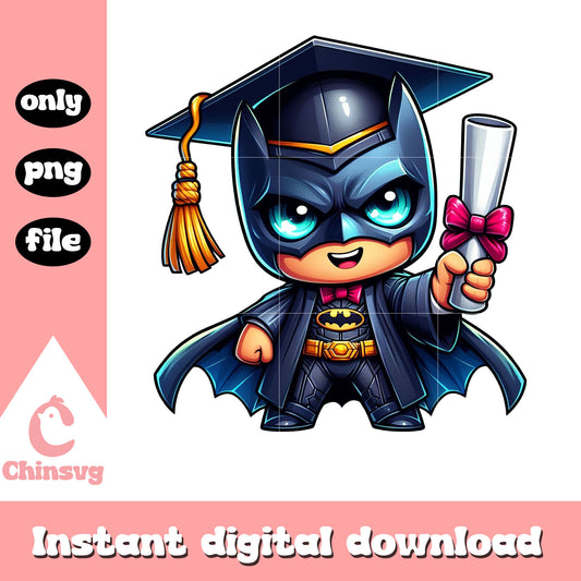 Batman graduation day design png, graduation design png