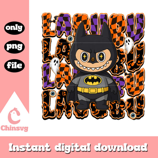 Batman labubu doll design png, batman character png, labubu png