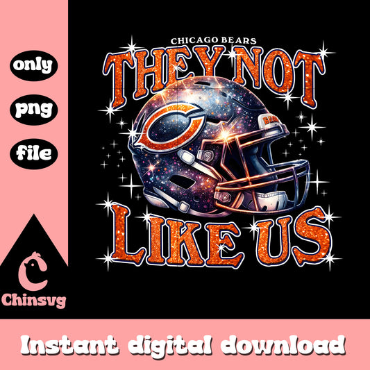 Bears helmet they not like us png, Chicago Bears  football png