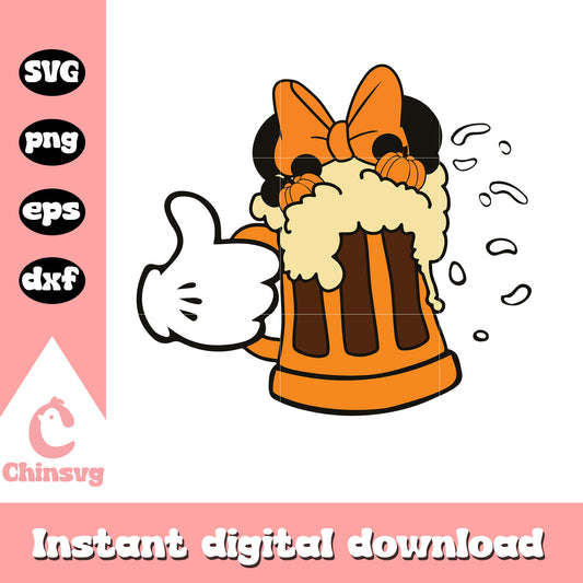 Beer minnie mouse svg, minnie mosue ears svg, disney svg