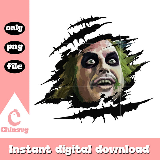 BeetleJuice face scratch png, BeetleJuice face breakout png