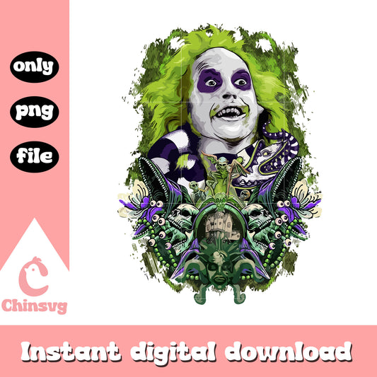 BeetleJuice portrait logo design png, BeetleJuice portrait png