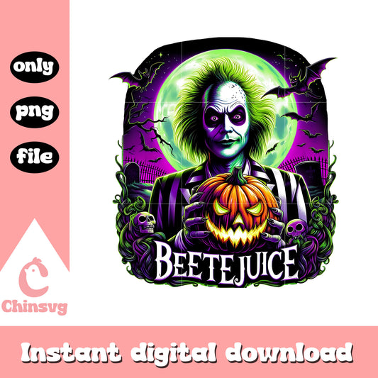 Beetlejuice and pumpkin halloween png, beetlejuice halloween png