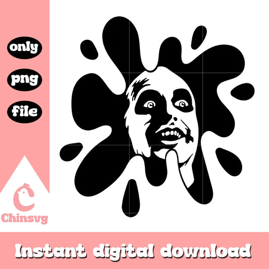 Beetlejuice character horror blood black design png, beetlejuice png